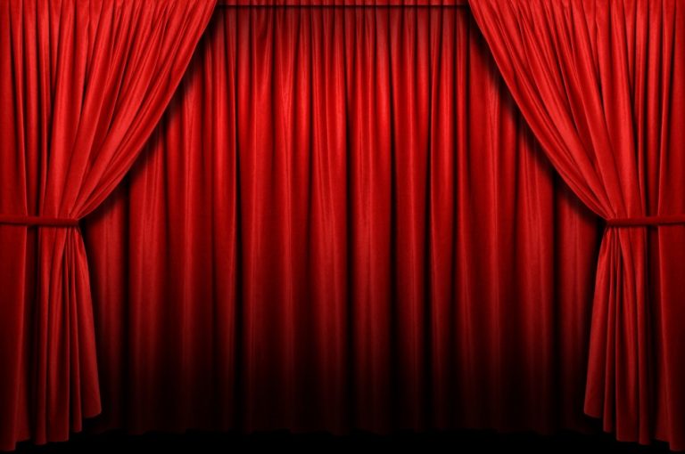 Red Stage Curtain With Arch Entrance Vamped   Red Curtains 6 E1461934071720 1 768x510 